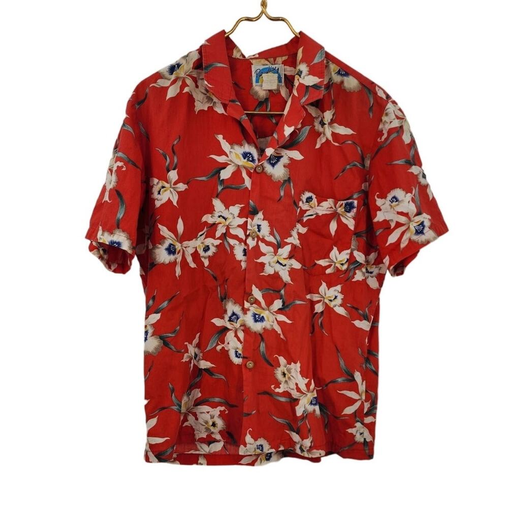 Women's Floral Button‎ Down Paradise Found Shirt Size Medium